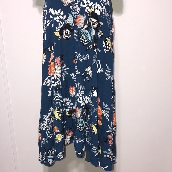 Jaase Mia Maxi Dress In Miak Print Smocked Waist 3/4 Sleeve Blue Size Small - Picture 8 of 10